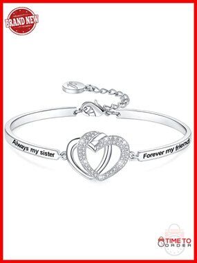 Sister Bangle Bracelet Gift, Always My Sister Forever My Friend, Women Jewelry,